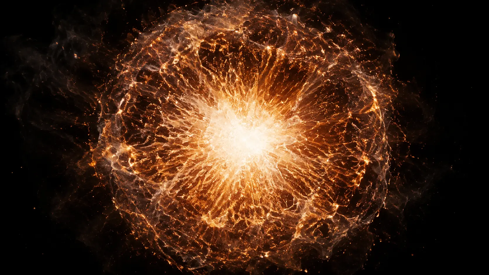 An abstract scientific energy wave expanding through darkness